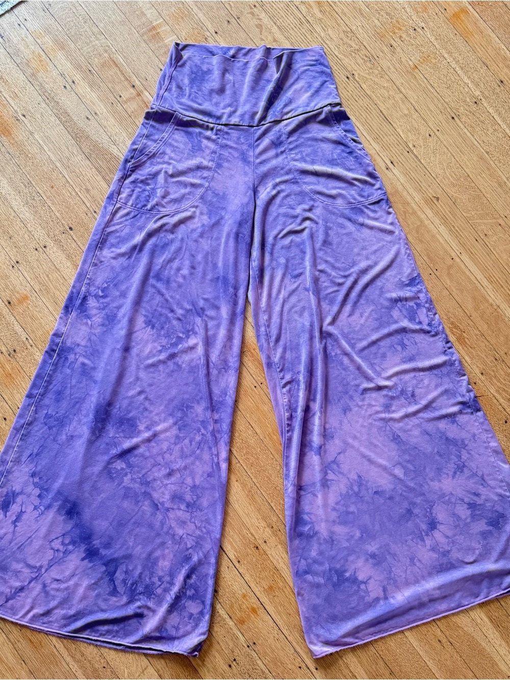 Purusha People Lilac Mushie Empress Pant, Size Small, Wide leg, flowy, pockets